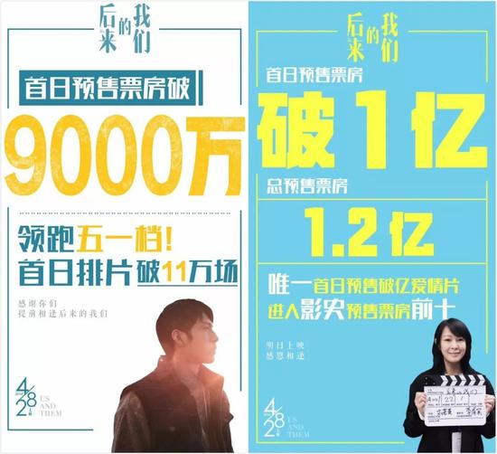 片方po出的预售成绩图