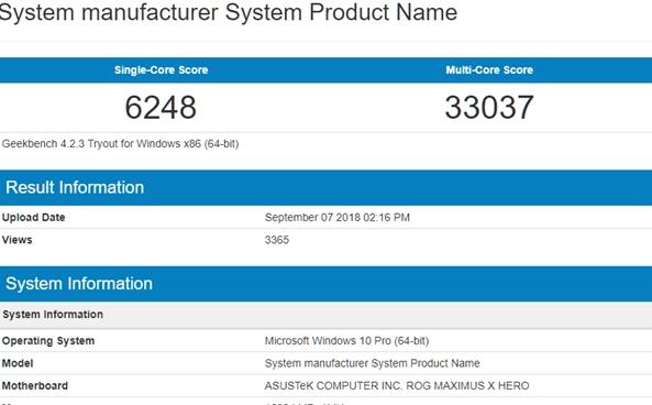 9代i9/i7/i5 GB4跑分出炉：压制AMD