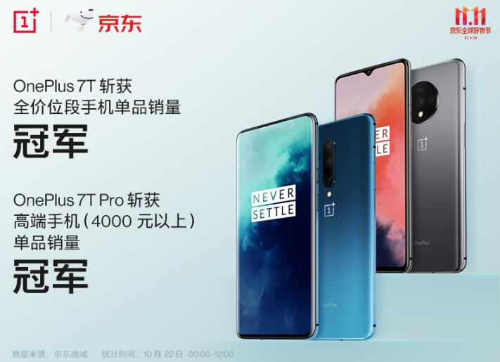 一加7T系列首销战况出炉 斩获双料冠军